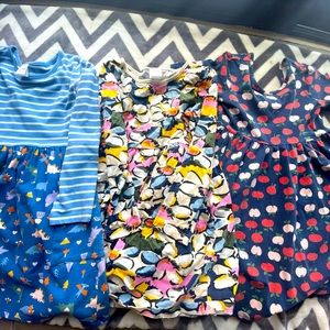 Lot of 3 Hanna Anderson dresses size 6-7